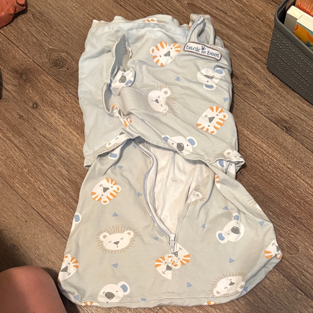 HALO Light Blue Animal Print Sleep Sack with Front Zipper